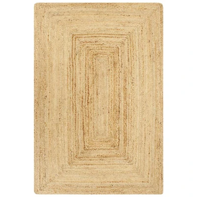 Afbeelding van Vloerkleed handgemaakt 80x160 cm jute naturel