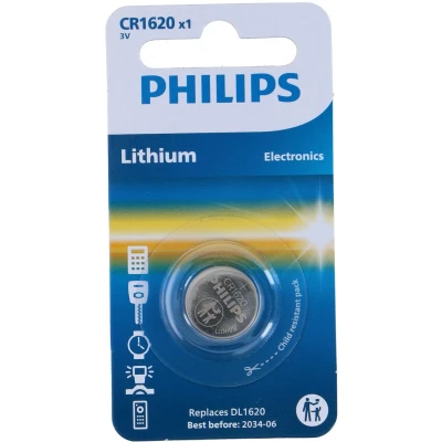 Afbeelding van Philips Knoopcel CR1620 3 V 1 stuk(s) Lithium Minicells