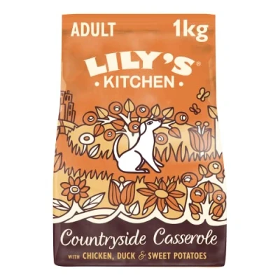 Afbeelding van Lily&#039;s Kitchen Stoofpotje Countryside Hondenvoer Droogvoer Kip &amp; Eend 4 x 1 kg