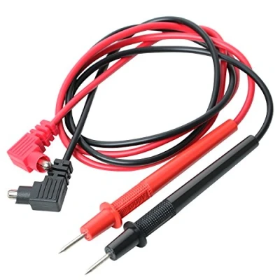 Afbeelding van Trixes Digitale multimeter, meetinstrument met rode en zwarte meetkabel, sondewisseltest