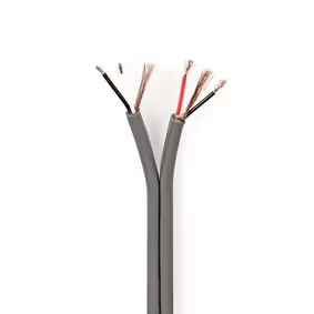 Afbeelding van Gebalanceerde Audiokabel 2x (2x 0,16 mm²) 100 m Rol Grijs Nedis