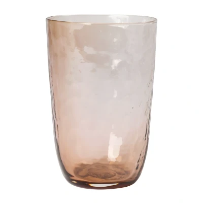 Afbeelding van Broste Copenhagen Hammered Glazen 50cl Lichtbruin