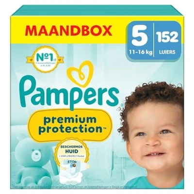 Afbeelding van Pampers Premium Protection Luiers Maat 5 (11 16 kg) 152 stuks