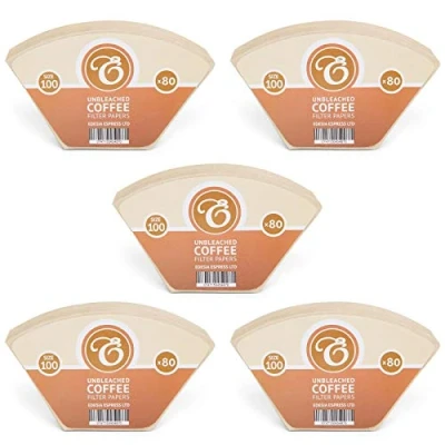 Afbeelding van EDESIA ESPRESS Papieren koffiefilters ongebleekt maat 100 400 stuks