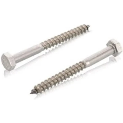 Afbeelding van Houtdraadbout 8 x 120 DIN 571 RVS A2 (100 stuks)