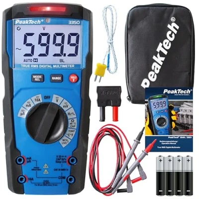 Afbeelding van Peaktech 3350 multimeter trms 600V/10A AC/DC CAT III 600V
