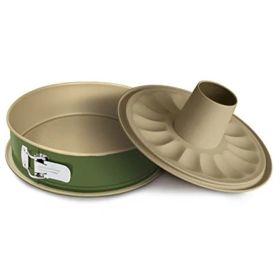 Afbeelding van Guardini Bnat 2 bodems 24 cm Springform Cake Tin, staal met antiaanbaklaag Carnauba Wax Based, Groen/Beige