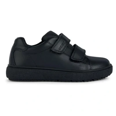Afbeelding van Geox J Theleven Sneakers laag voor kinderen, Maat: 27, Black Leer en textiel
