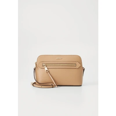 Afbeelding van DKNY Bryant Ave Dome Leren Schoudertas Cappuccino