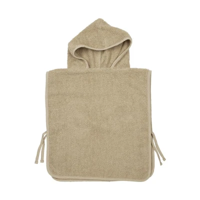 Afbeelding van Meyco basic badstof badponcho 1 3 jaar sand