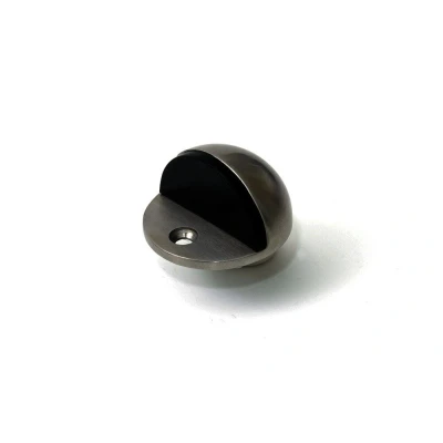Afbeelding van DX Deurstopper met Zijbuffer Inliggend Vloermodel RVS/Zwart 45x25mm DST V ZB 45SF