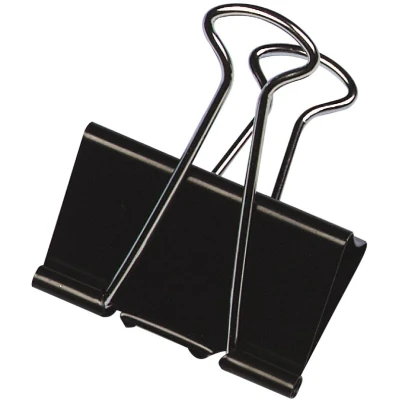 Afbeelding van Q CONNECT foldbackclip, zwart, 51 mm, doosje van 10 stuks foldbackclips