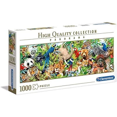 Afbeelding van Clementoni 39517 Wildlife puzzel met 1000 stukjes, panorama puzzel, behendigheidsspel voor het hele gezin, volwassen vanaf 14 jaar, ideaal als kerstcadeau