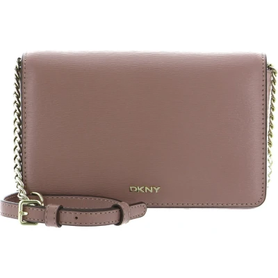 Afbeelding van DKNY Leren Schoudertas Bryant Full Flap Crossbody Antique Rose Roze