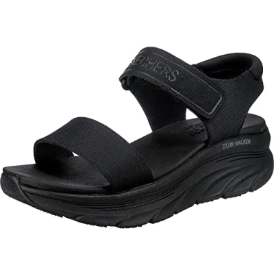 Afbeelding van Skechers D&#039;lux Walker New Block Sport sandaal voor dames, Zwart gaas, 37 EU