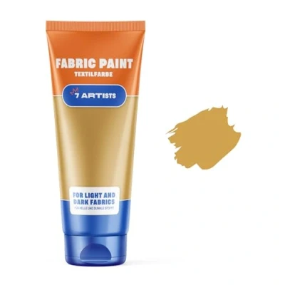 Afbeelding van Textielverf 7 Artists Machinewasbaar Gouden 60ml Ideaal Voor Wasbare Kinderen Wasbaar Stoffen Kleuren