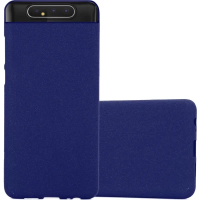 Afbeelding van Cadorabo Hoesje geschikt voor Samsung Galaxy A80 / A90 4G in FROST DONKER BLAUW Beschermhoes gemaakt van flexibel TPU silicone Case Cover