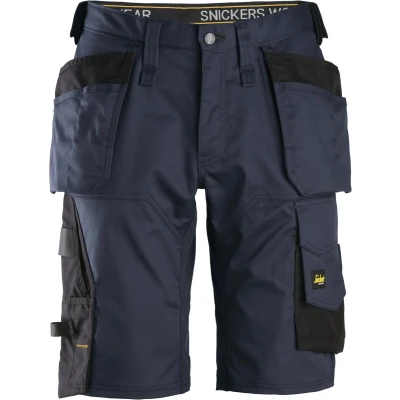 Afbeelding van Allroundwork, Stretch Loose Fit Korte Werkbroek Met Holsterzakken,Donker Blauw Zwart (9504),058