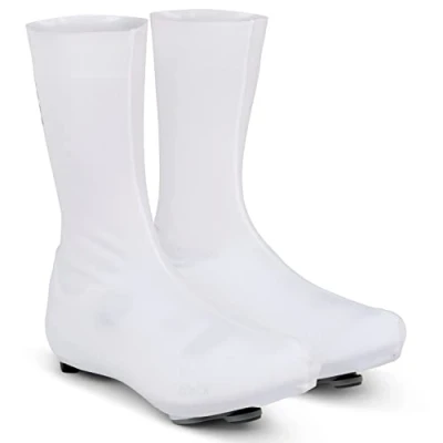 Afbeelding van Gripgrab Unisex 2e generatie Raceaero Tt Raceday Lycra Cover 2 lichtgewicht aerodynamische fietsen racefiets Aero overschoenen, wit, L UK