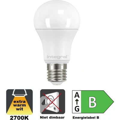 Afbeelding van Integral Led lamp 8,2W E27 1521lm 2700K wit ILGLSE27NC172