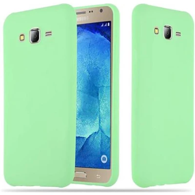 Afbeelding van Cadorabo Hoesje geschikt voor Samsung Galaxy J7 2015 in CANDY PASTEL GROEN Beschermhoes TPU silicone Case Cover