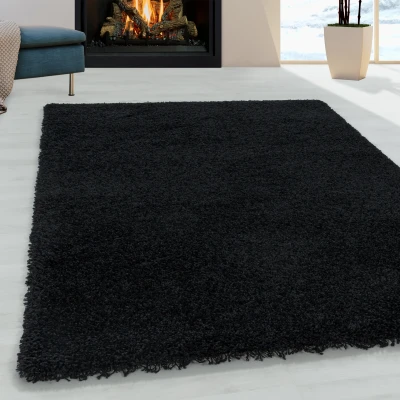 Afbeelding van Monaco Soft Shaggy Hoogpolig Vloerkleed Black 240x340 cm