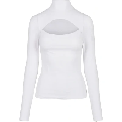 Afbeelding van Urban Classics Cutout Turtleneck Longsleeve, Dames, Maat: 5XL, White