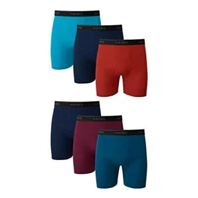 Afbeelding van Hanes Heren 769cp5 5 Pack Assortiment Comfortsoft Tailleband Boxer Brief (pak van 5), 6 Geverfd Assorti, L