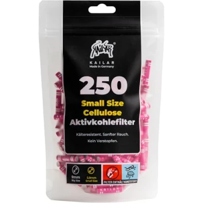 Afbeelding van KAiLAR Cellulose actieve koolstoffilter roze 250 stuks (250)