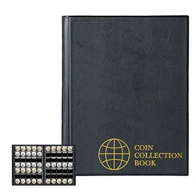Afbeelding van Uncle Paul 350 Zakken Munt Albums 1.2x1.4 inch Grid Zwarte Boek 10 Pagina&#039;s Collectie Houder Brief Size Opslag 1.2x1.35 Pocket CS0235BK