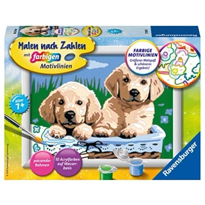 Afbeelding van Ravensburger 00.027.839 Set kleuren op nummer kleurplaat en kleurboek