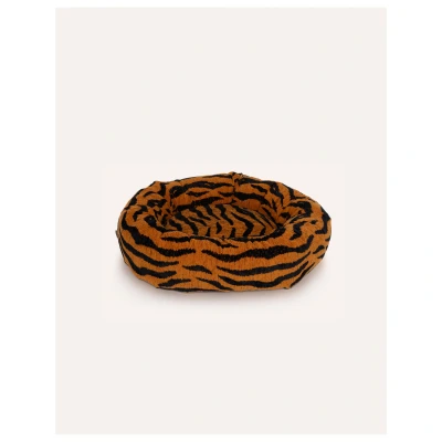 Afbeelding van Dogguo hondenkussen ZEBRA ROUND BED RUST/BLACK M