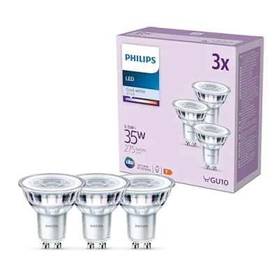 Afbeelding van Philips Classic LED Spot GU10 Koelwit Licht 35 W 3 Spots