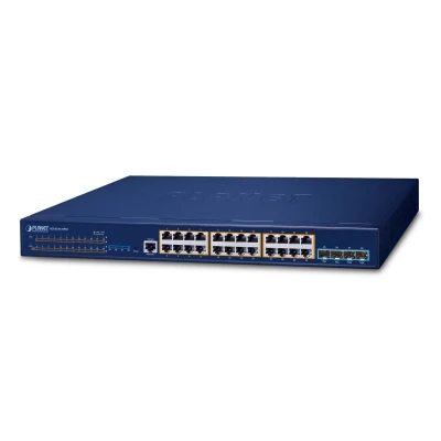 Afbeelding van Planet L3 24*GE PoE+ SFP+ Managed SGS 6310 24P4X (28 Havens), Netwerkschakelaar, Blauw