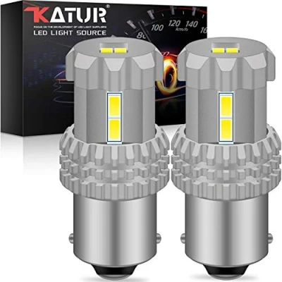 Afbeelding van KATUR 1156 BA15S 1141 7506 P21W Krachtige ledlampen, 12 stuks, 3020SMD chipsets, extreem helder, 2800 lumen, gebruikt voor achteruitrijlicht, achterlicht, remlicht, 6500K xenon wit (set van 2)