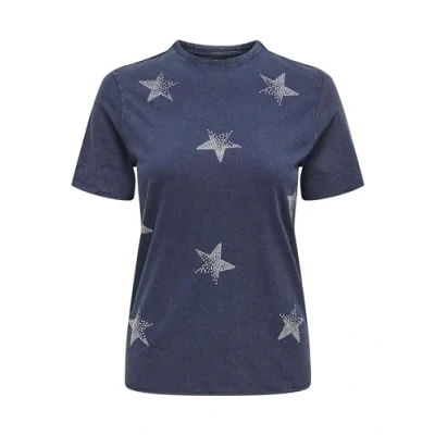 Afbeelding van ONLY Onlharper LIFE Tshirt print, Dames, Maat: Medium, Naval academy
