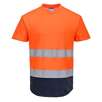 Afbeelding van Tweekleurig Mesh T shirt maat Large, OrNa