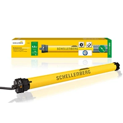 Afbeelding van Schellenberg 20106 Rolluikmotor Mini Standard 6 Nm, mechanische eindstandinstelling, buismotor voor 40 mm as, tot 4 m² rolluikoppervlak, set incl. wandlagers