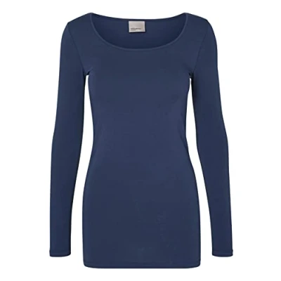Afbeelding van VERO MODA dames Vmmaxi My Ls Soft Long U Neck Noos&#039; shirt met lange mouwen