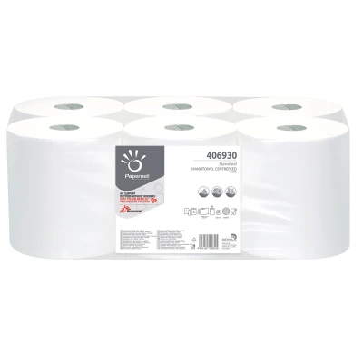 Afbeelding van Papernet Papieren Handdoeken Standard, Centerfeed, 1 laags, 292 Meter, Pak Van 6 Stuks Handdoek