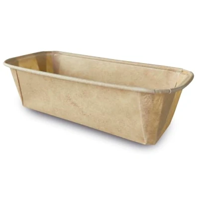 Afbeelding van Guardini, Rechthoekige wegwerp bakvorm voor luchtfriteuse, van papier met antiaanbaklaag, 19 x 8,7 5,5 cm, beige, 4 stuks