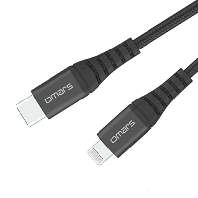 Afbeelding van Omars iPhone kabel 1M opladen oplader MFi gecertificeerde lange bliksemkabel, snellader voor 13 12 PRO Max Mini 11 SE 2020 X XS XR 8 Plus 7 6s 6 5 5s 5c iPad Zwart