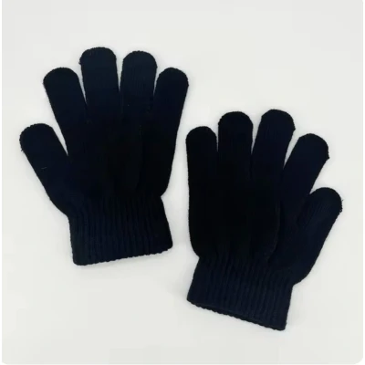 Afbeelding van CHPN Zwarte handschoenen Wollen Warme handen Basic extra zacht Wol Zwart One size