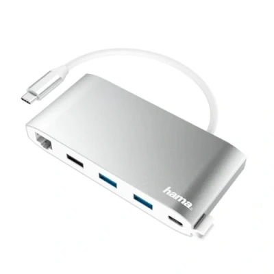 Afbeelding van Hama Usb C Hub Multiport 8 Poorts 3X A 2X Vga Hdmi&amp;Trade; Lan