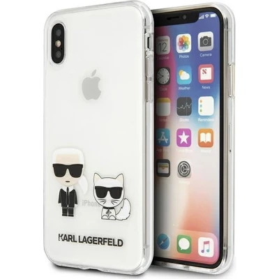 Afbeelding van Karl Lagerfeld KLHCI65CKTR iPhone Xs Max hardcase Transparant &amp; Choupette