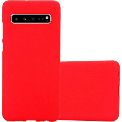 Afbeelding van Cadorabo Hoesje geschikt voor Samsung Galaxy S10 5G in FROST ROOD Beschermhoes gemaakt van flexibel TPU silicone Case Cover