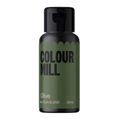 Afbeelding van Colour Mill Aqua Blend Voedingskleurstof op Waterbasis Olive 20 ml