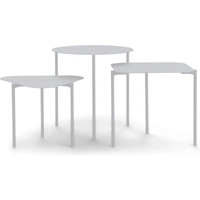 Afbeelding van Spinder Design Bijzettafel DO RE MI Grijs Set van 3