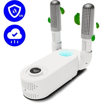 Afbeelding van Sanitos® Schoenendroger Schoendroger Schoenverfrisser Schoendrogers Geurvreter voor Schoenen Schoenenverwarmer Inklapbaar Antibacterieel UV straling Wit
