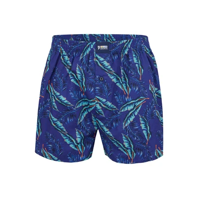 Afbeelding van Happy Shorts WIDE Mouse WITH Hearts Boxershort, Heren, Maat: Medium, Tropical leaves